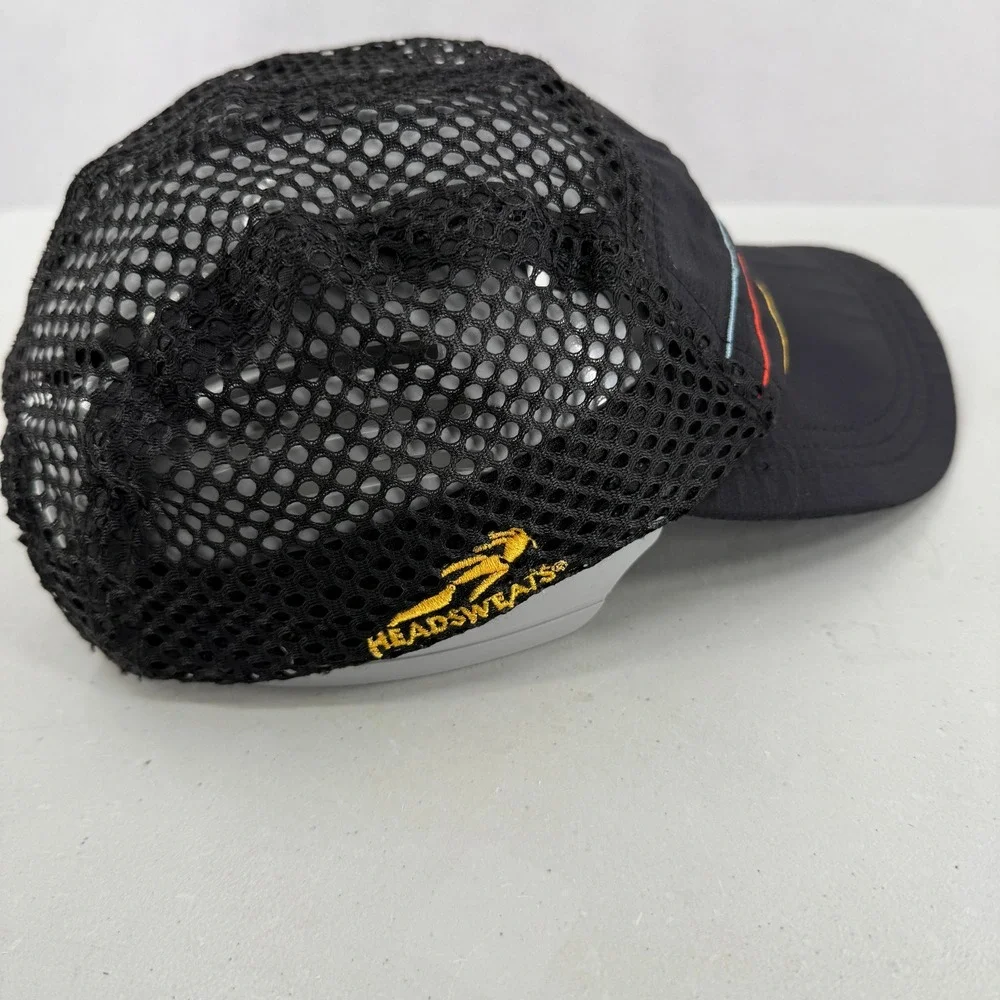Headsweats Performance Mesh Hat Men Black Mountain Embroidered Running Cap